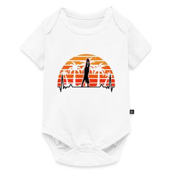 Gymnaste Heartbeat Handstand Gymnastique Gymnastique - Body à manches courtes Premium Bébé - blanc - Devant