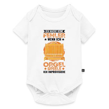 Orgel Improvisieren Pfeifenorgel Organist - Baby Premium Kurzarmbody - Weiß - Vorne