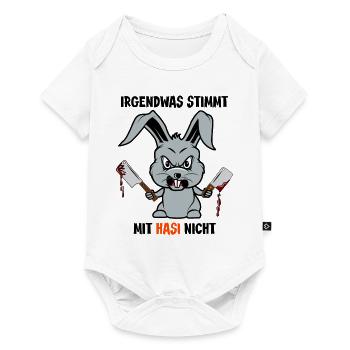 Halloween 2021 Monster verrückter Hase Sarkasmus - Baby Premium Kurzarmbody - Weiß - Vorne