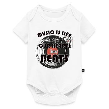 Music Is Life for composers - Baby Premium short-sleeve bodysuit - white - Front