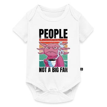 Axolotl with coffee - People Not A Big Fan - Baby Premium short-sleeve bodysuit - white - Front