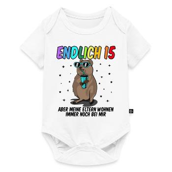 15 Geburtstag Fun Geschenk lustig 15. Ehrentag - Baby Premium Kurzarmbody - Weiß - Vorne