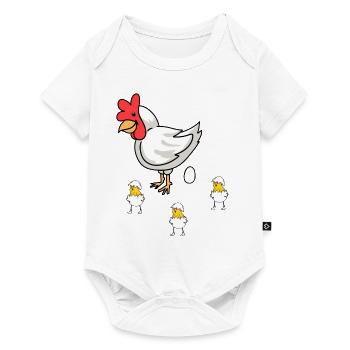 Poultry Poultry Chicken Hen Eggs Easter Children - Baby Premium short-sleeve bodysuit - white - Front