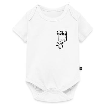 Kawaii Cute Bear Funny Panda Animal In Pocket - Baby Premium short-sleeve bodysuit - white - Front