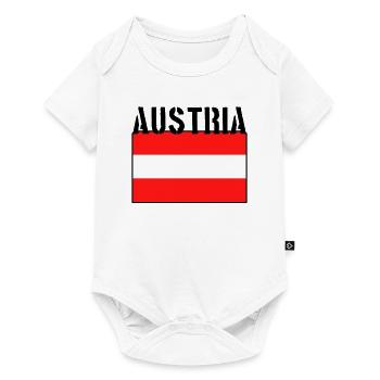 Austria Flag - Baby Premium short-sleeve bodysuit - white - Front