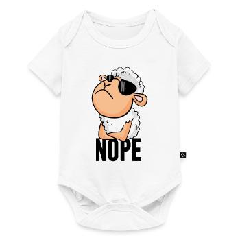 Mouton nope drôle - Body à manches courtes Premium Bébé - blanc - Devant
