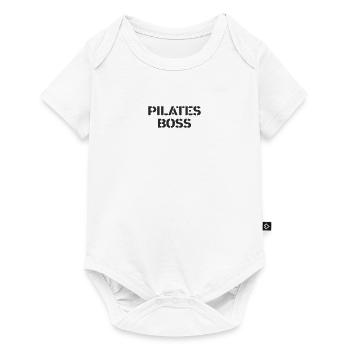 Pilates - Patron de Pilates - Body à manches courtes Premium Bébé - blanc - Devant