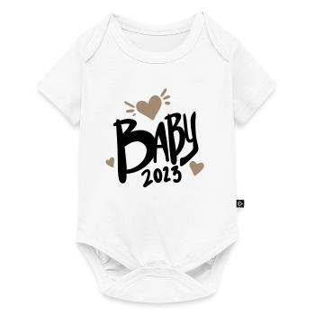 Bébé 2023 - Nouveau-né 2023 Cadeau bébé - Body à manches courtes Premium Bébé - blanc - Devant