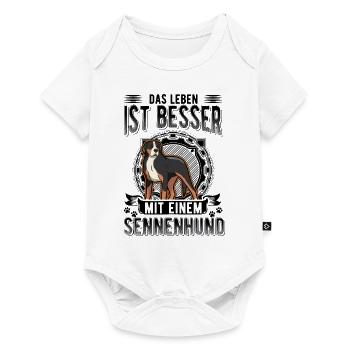 Großer Schweizer Sennenhund - Baby Premium Kurzarmbody - Weiß - Vorne