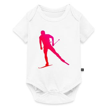 Cross-country skiing Classic Men's cross-country skiing Women Cross-country skiing - Baby Premium short-sleeve bodysuit - white - Front