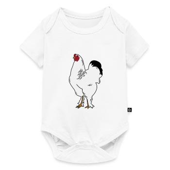 Brahma Rooster Poulet Drôle De Fermier Poulet - Body à manches courtes Premium Bébé - blanc - Devant
