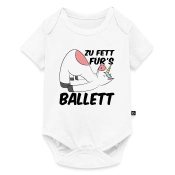 Zu Fett Für Ballett Tänzer Ballerina Tanzen Tanzku - Baby Premium Kurzarmbody - Weiß - Vorne