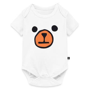 Visage d’ours - Ours - Body à manches courtes Premium Bébé - blanc - Devant