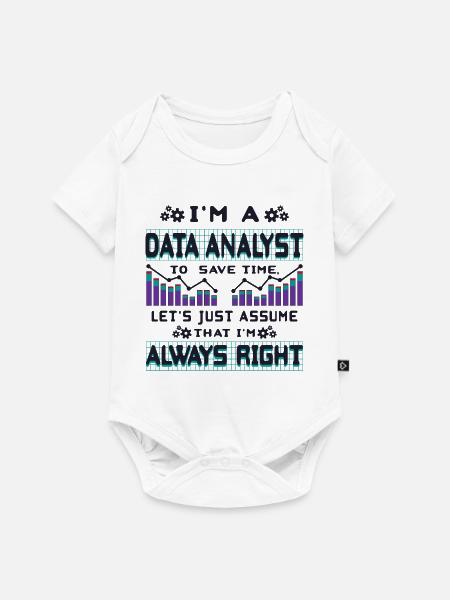 Datenanalyst - Baby Premium Kurzarmbody - Weiß