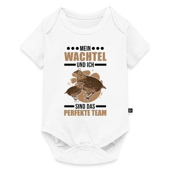 Mein Wachtel und ich Sind das perfekte Team - Baby Premium Kurzarmbody - Weiß - Vorne