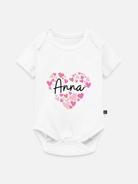 Ich liebe Anna - Baby Premium Kurzarmbody - Weiß