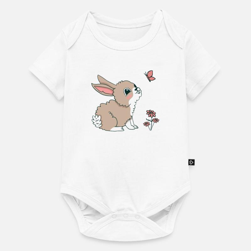 sweet rabbit at Easter in spring rabbits - Baby Premium short-sleeve bodysuit - white