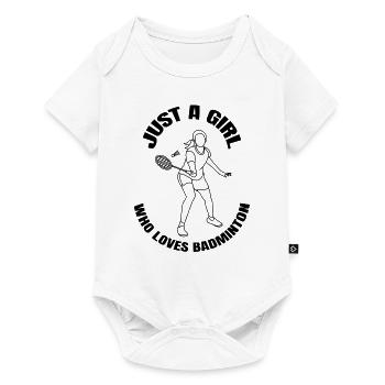Badminton Fille Badminton Badminton Joueur - Body à manches courtes Premium Bébé - blanc - Devant