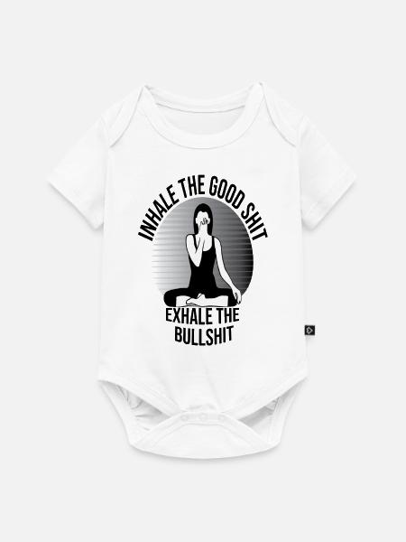 Yoga - Baby Premium Kurzarmbody - Weiß