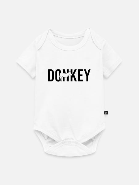 Esel donkey - Baby Premium Kurzarmbody - Weiß