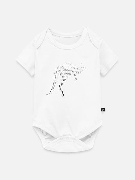 Känguru - Baby Premium Kurzarmbody - Weiß