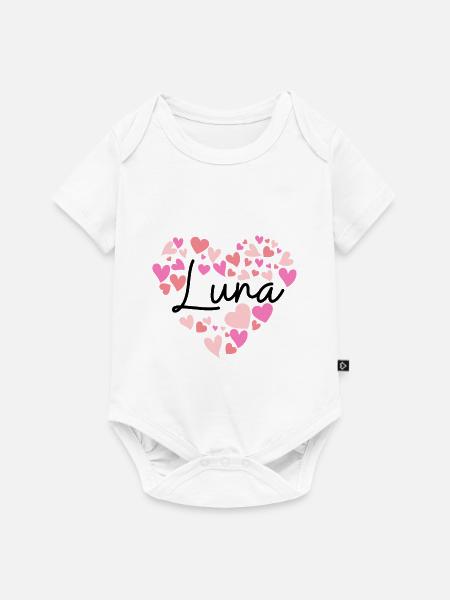 Ich liebe Luna - Baby Premium Kurzarmbody - Weiß