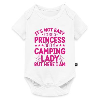 Je Suis Une Princesse Et Une Dame De Camping - Body à manches courtes Premium Bébé - blanc - Devant