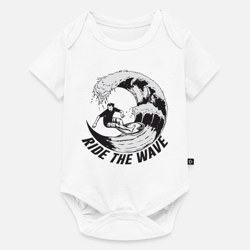 Surf - Body à manches courtes Premium Bébé - blanc