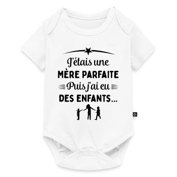 Cadeau Fête des Mères Personnalisé Maman - Body à manches courtes Premium Bébé - blanc - Devant