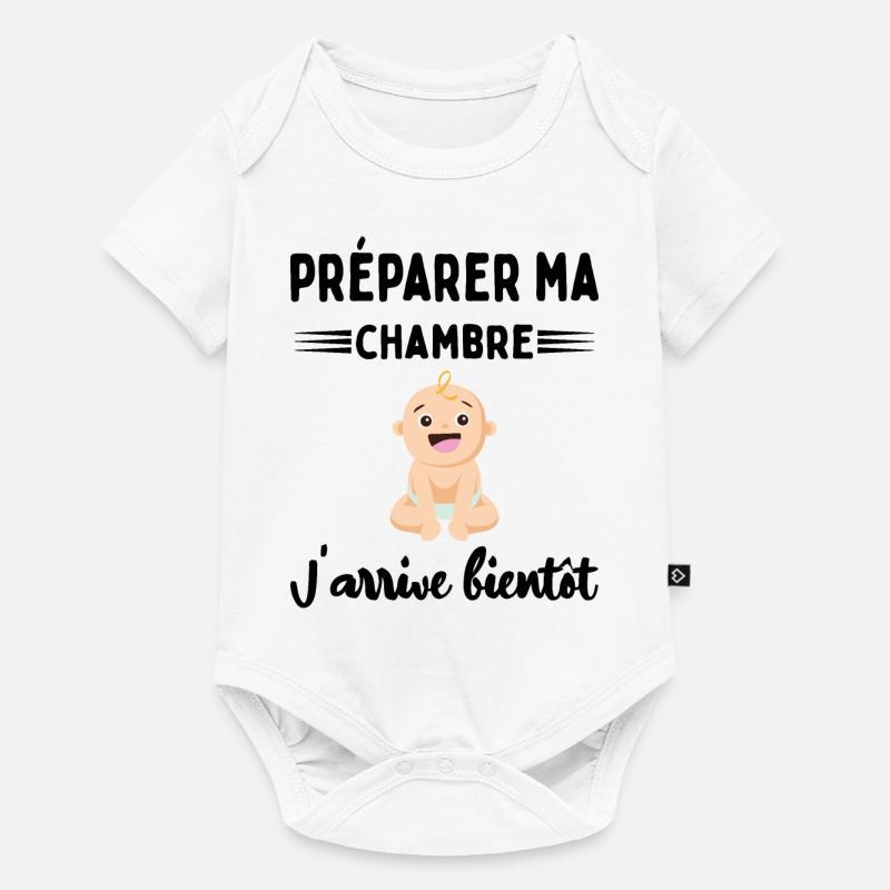 Cadeau Annonce De Grossesse Future Maman Enceinte - Body à manches courtes Premium Bébé - blanc