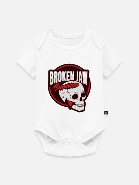 Gebrochenes Kiefer - Baby Premium Kurzarmbody - Weiß