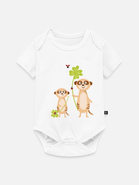 Edmännchen mit Glück - Baby Premium Kurzarmbody - Weiß