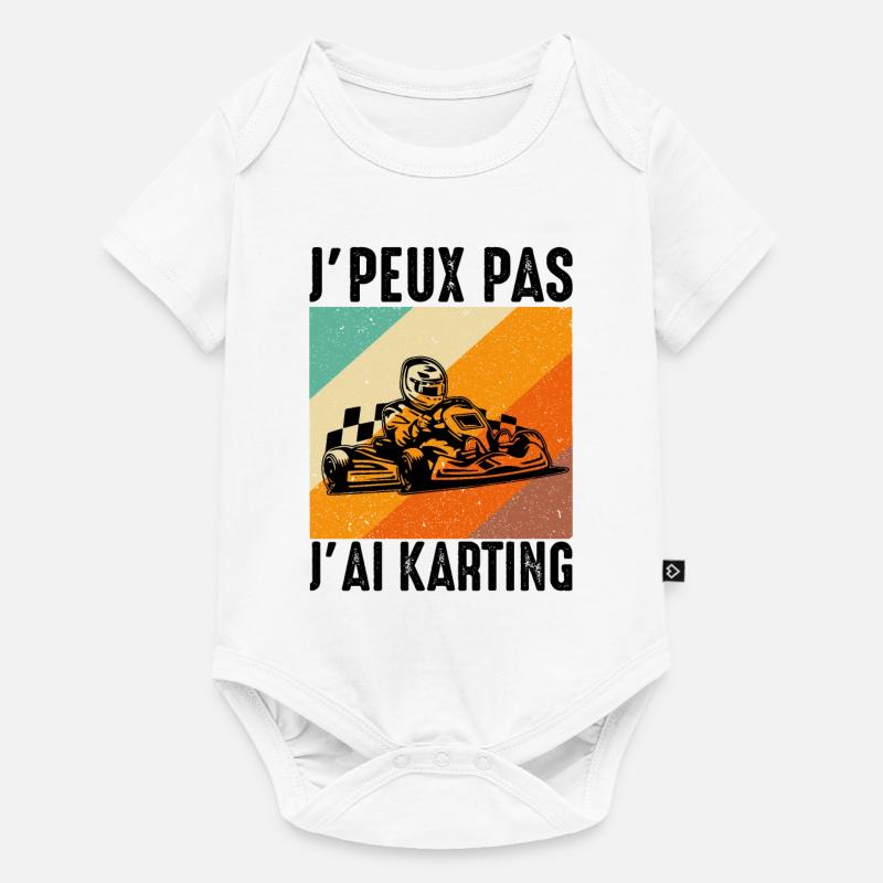 Je Peux Pas J'ai Karting - Body à manches courtes Premium Bébé - blanc