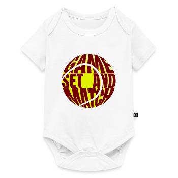 Game Set and Match - witziger Tennis Spruch - Baby Premium Kurzarmbody - Weiß - Vorne
