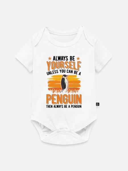 Pinguin Penguin - Baby Premium Kurzarmbody - Weiß
