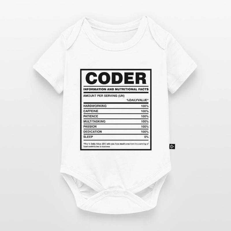 Coder Nutritional Facts Coder Programmer Computer Baby Premium Kurzarmbody