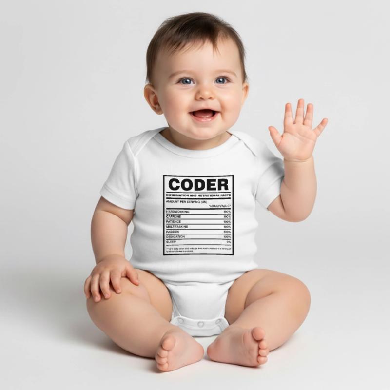 Coder Nutritional Facts Coder Programmer Computer Baby Premium Kurzarmbody