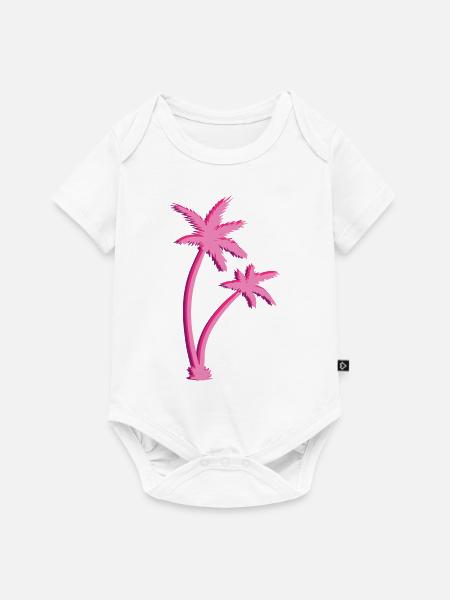 Palmen - Baby Premium Kurzarmbody - Weiß