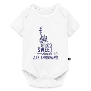 Sweet land axe lancer hache lancer des chemises de sport - Body à manches courtes Premium Bébé - blanc - Devant