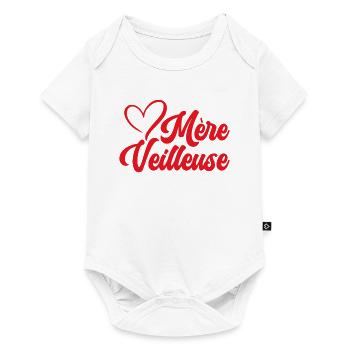 Mère Veilleuse Maman Fête Des Mères Anniversaire - Body à manches courtes Premium Bébé - blanc - Devant