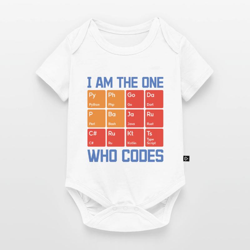 I Am The One Who Codes Programming Programmer Nerd Baby Premium Kurzarmbody