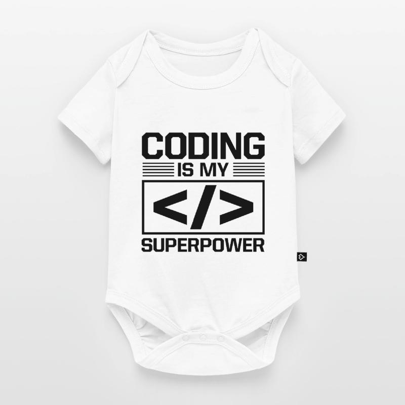 Coding Is My Superpower Programming Coder Computer Baby Premium Kurzarmbody