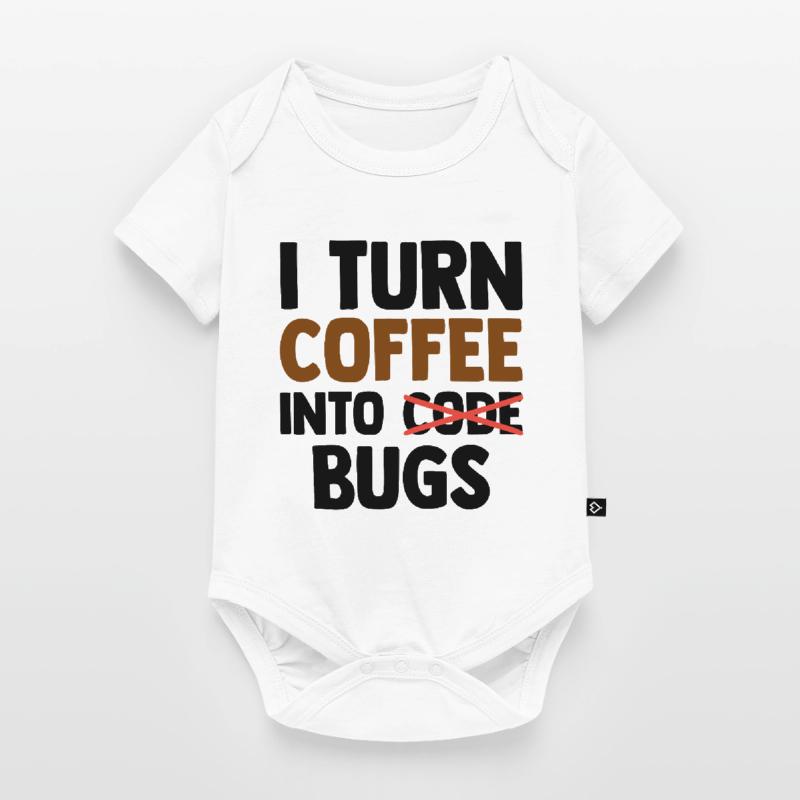 I Turn Coffee Into Bugs Coding Programming Softwar Baby Premium Kurzarmbody