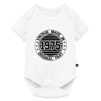Vintage Fabriqué en 1975 Pièce originale Anniversaire 1975 - Body à manches courtes Premium Bébé - blanc - Devant