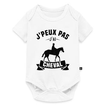 J'peux pas j'ai cheval - Body à manches courtes Premium Bébé - blanc - Devant
