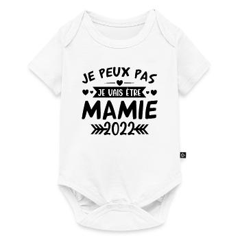 Mamie 2022 Cadeau Enceinte Maman Anniversaire Cool - Body à manches courtes Premium Bébé - blanc - Devant