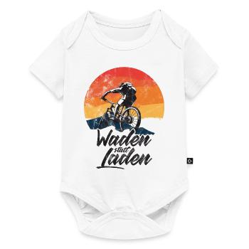 Waden statt Laden Fahrrad E-Bike Radtrikot - Baby Premium Kurzarmbody - Weiß - Vorne