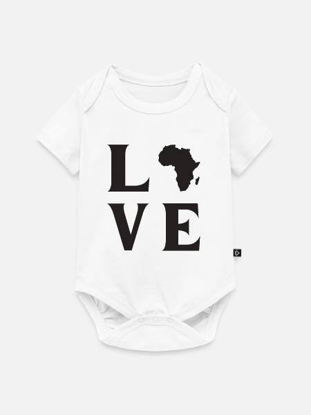 Love Afrika - Baby Premium Kurzarmbody - Weiß