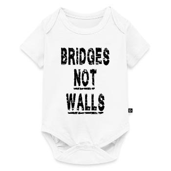 Bridges not Walls Demonstration Demo - Baby Premium Kurzarmbody - Weiß - Vorne