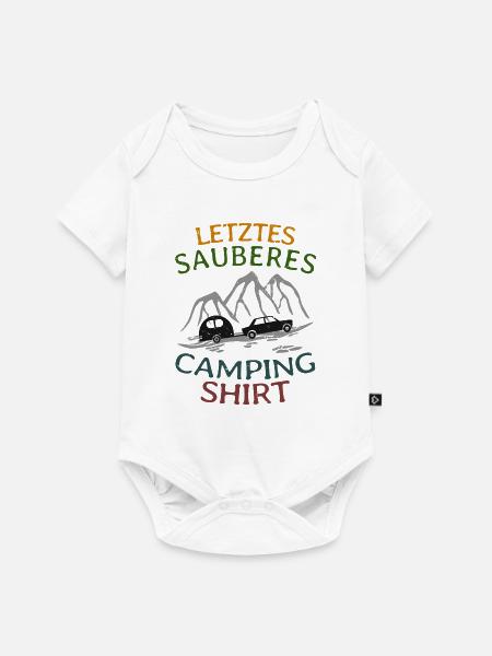 Camping Wohnwagen lustiges Geschenk - Baby Premium Kurzarmbody - Weiß
